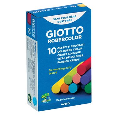 Giotto Be-Be ชอล์คไร้ฝุ่น 10 แท่ง(คละสี) Giotto
