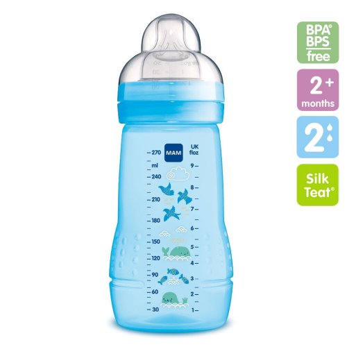 MAM ขวดนม BPA free 9.5 ออนซ์ (270ml), สี: ฟ้า