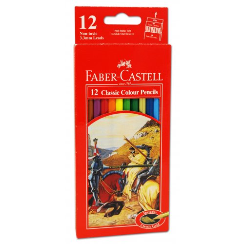 Faber-Castell สีไม้อัศวิน 12 สี กล่องกระดาษ