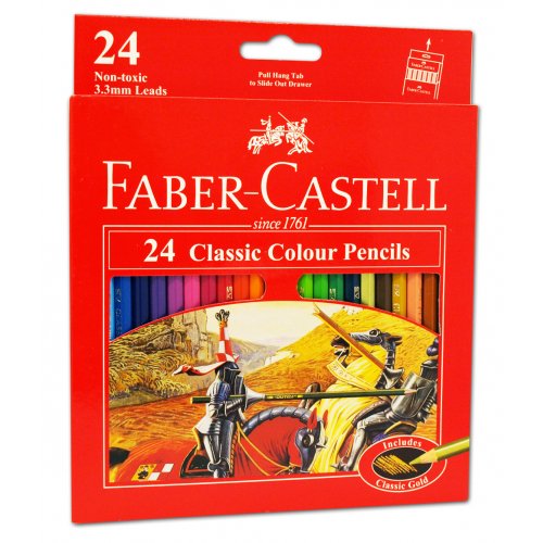 Faber-Castell สีไม้อัศวิน 24 สี กล่องกระดาษ