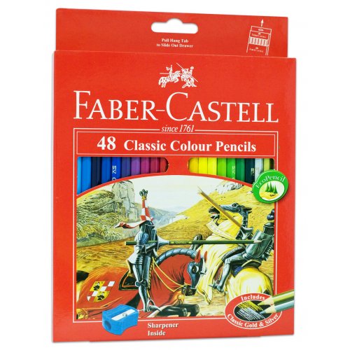 Faber-Castell สีไม้อัศวิน 48 สี กล่องกระดาษ