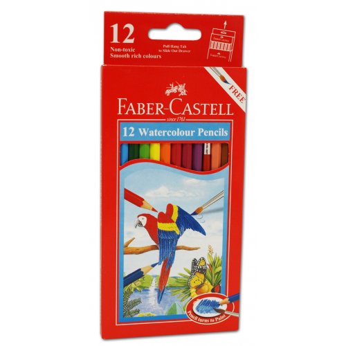 Faber-Castell สีไม้ระบายน้ำ 12 สี กล่องกระดาษ