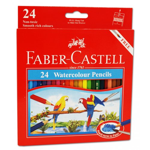 Faber-Castell สีไม้ระบายน้ำ 24 สี กล่องกระดาษ