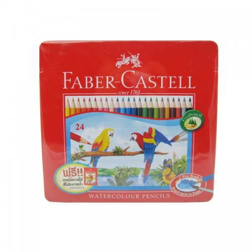 Faber-Castell สีไม้ระบายน้ำ 24 สี กล่องเหล็ก
