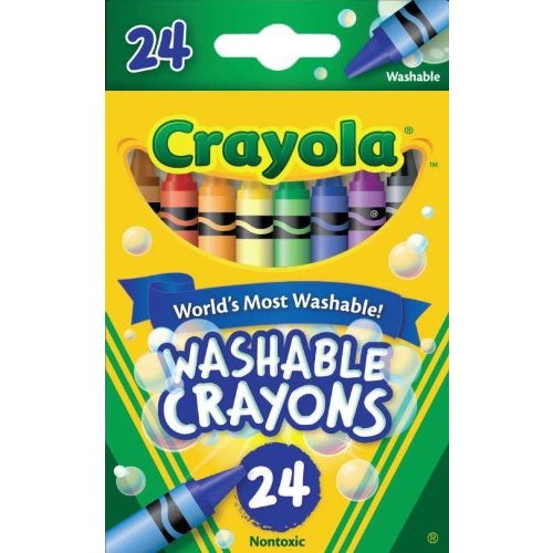 Crayola สีเทียนแท่งเล็ก ล้างออกได้ 24 แท่ง