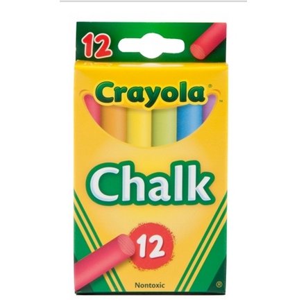 Crayola ชอล์คไร้ฝุ่นแท่งสี 12 แท่ง