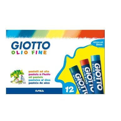 Giotto Be-Be สีเทียน Oil Pastel 12 สี (แท่งผอม)