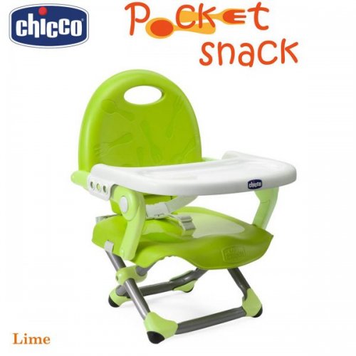 Chicco Chicco เก้าอี้บูสเตอร์ทานข้าวเด็ก Pocket Snack Booster Seat, สี: Lime