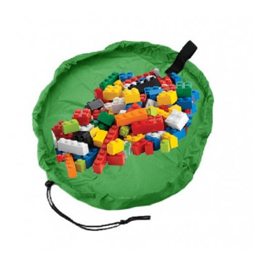 2Kids ที่วางของเล่นพร้อมเก็บในตัวขนาด 45 cm, สี: เขียว