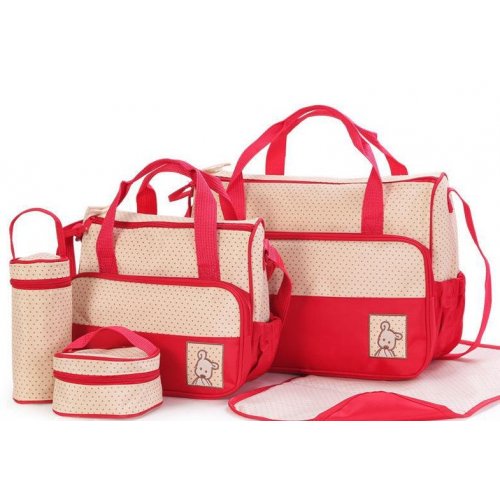 2Kids กระเป๋าสัมภาระคุณแม่ เซ็ท 5 ชิ้น, สี: แดง
