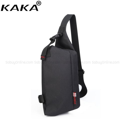 KAKA KAKA กระเป๋าสะพายคาดอก สไตล์เกาหลี รุ่น 99002, สี: ดำ