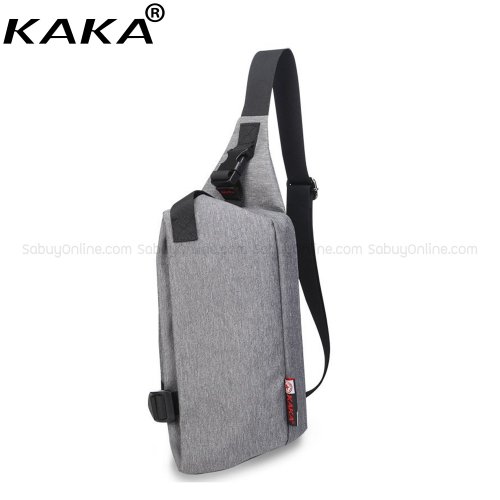 KAKA KAKA กระเป๋าสะพายคาดอก สไตล์เกาหลี รุ่น 99002, สี: เทา