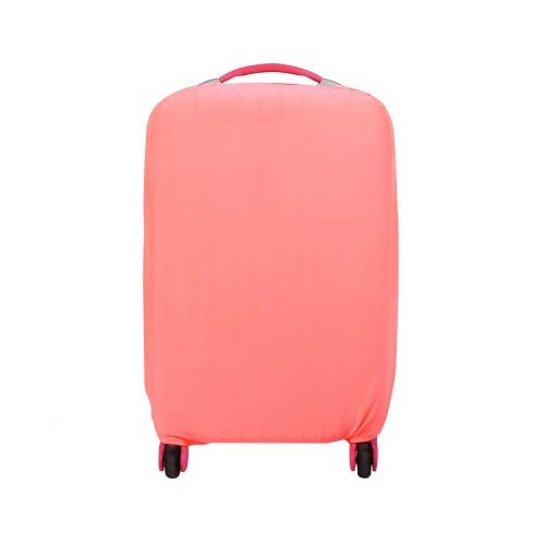 ผ้าคลุมกระเป๋าเดินทางแบบยืด ป้องกันฝุ่นและรอยขีดข่วน สำหรับกระเป๋าเดินทาง ขนาด 18"-20" (S), สี: ชมพู