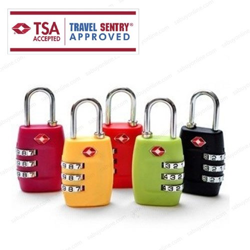 2home กุญแจล็อคกระเป๋า TravelLock TSA-accepted travel locks (TSA335), สี: เหลือง