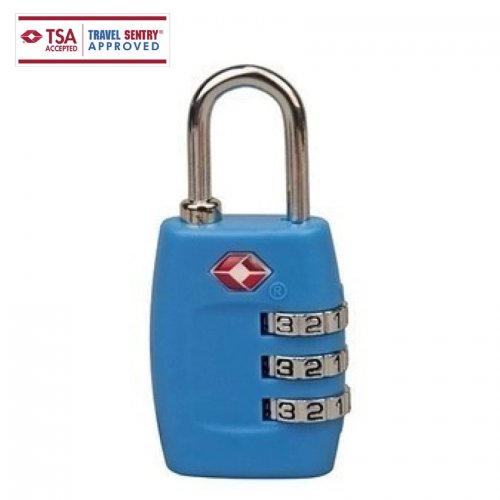 2home กุญแจล็อคกระเป๋า TravelLock TSA-accepted travel locks (TSA335), สี: ฟ้า