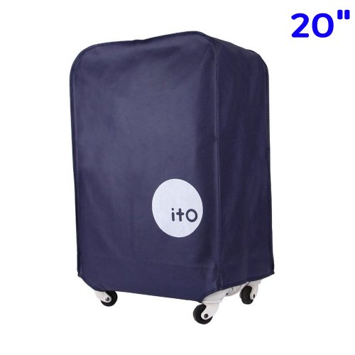 2home ผ้าคลุมกระเป๋าเดินทาง ป้องกันฝุ่นและรอยขีดข่วน สำหรับกระเป๋าเดินทาง ขนาด 20", สี: น้ำเงินเข้ม