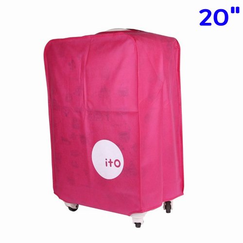 2home ผ้าคลุมกระเป๋าเดินทาง ป้องกันฝุ่นและรอยขีดข่วน สำหรับกระเป๋าเดินทาง ขนาด 20", สี: ชมพู