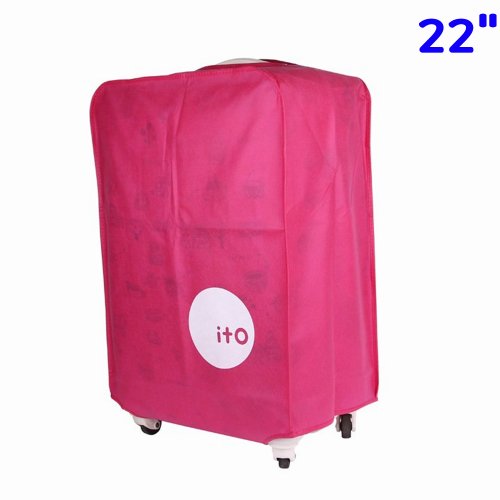 2home ผ้าคลุมกระเป๋าเดินทาง ป้องกันฝุ่นและรอยขีดข่วน สำหรับกระเป๋าเดินทาง ขนาด 22", สี: ชมพู
