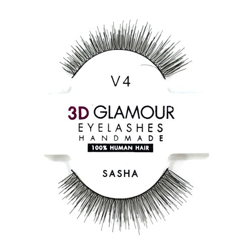 Sasha ขนตาปลอม 3D Glamour Handmade, แบบ: V4