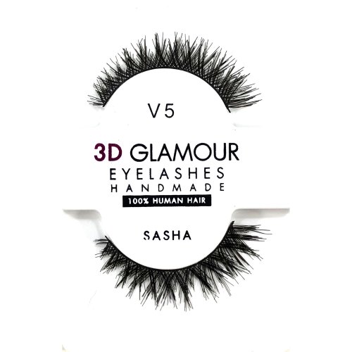 Sasha ขนตาปลอม 3D Glamour Handmade, แบบ: V5