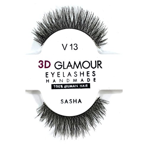 Sasha ขนตาปลอม 3D Glamour Handmade, แบบ: V13