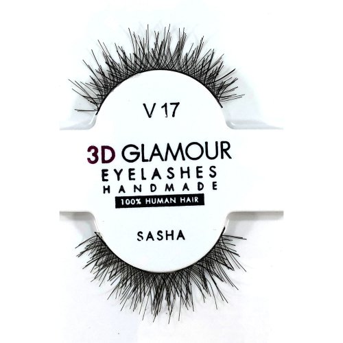 Sasha ขนตาปลอม 3D Glamour Handmade, แบบ: V17