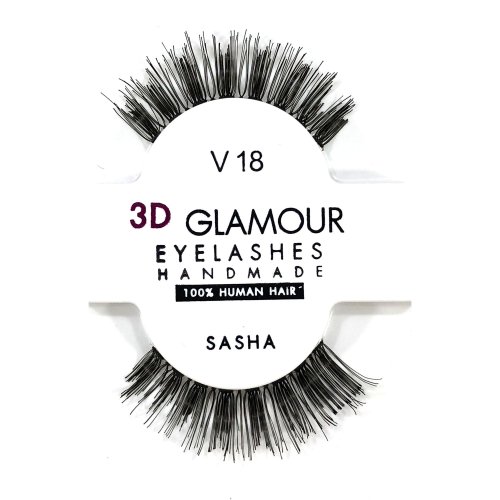 Sasha ขนตาปลอม 3D Glamour Handmade, แบบ: V18