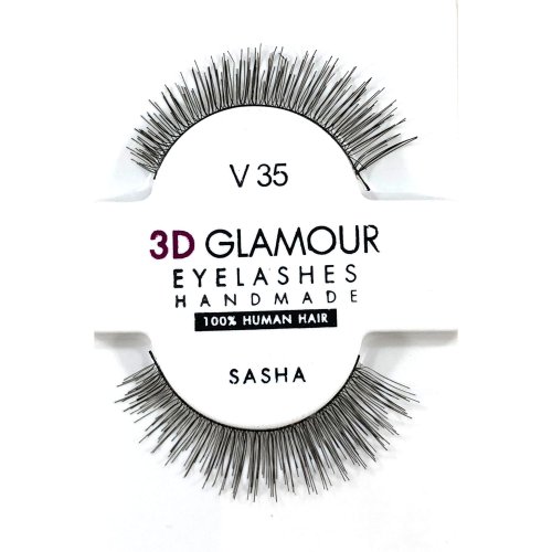 Sasha ขนตาปลอม 3D Glamour Handmade, แบบ: V35