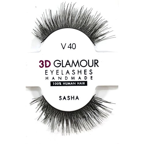 Sasha ขนตาปลอม 3D Glamour Handmade, แบบ: V40
