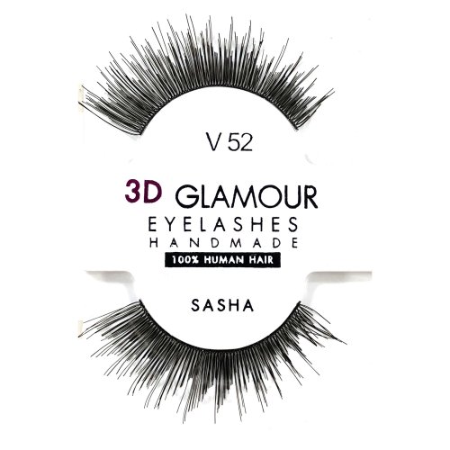 Sasha ขนตาปลอม 3D Glamour Handmade, แบบ: V52