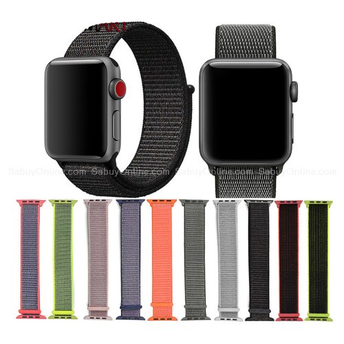 สาย Sport Loop สำหรับ Apple Watch ขนาด 42/44 mm (ทุกซีรีย์), สี: เขียว