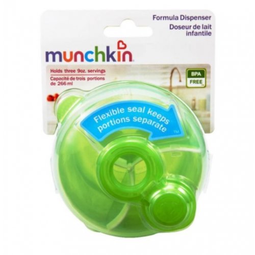 Munchkin กล่องแบ่งนม 3 ช่อง, สี: เขียว