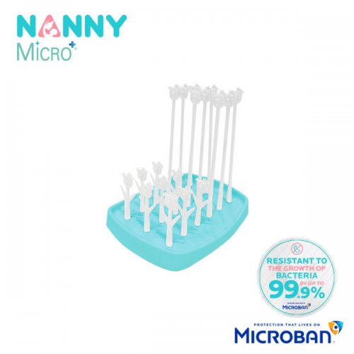 Nanny Nanny Micro+ ที่คว่ำขวดนม Size M มี Microban ป้องกันแบคทีเรีย
