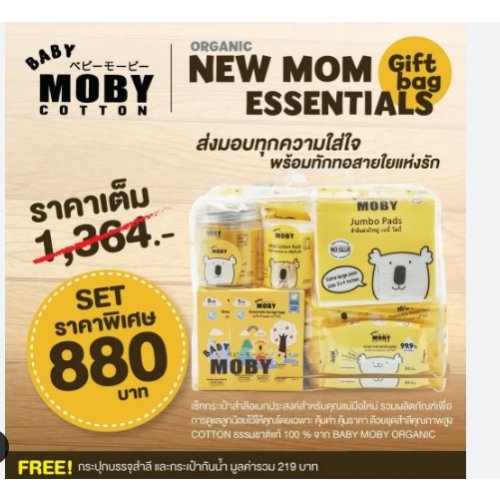 moby ชุดกระเป๋าคุณแม่ (New Mom Essentials Gift Bag)