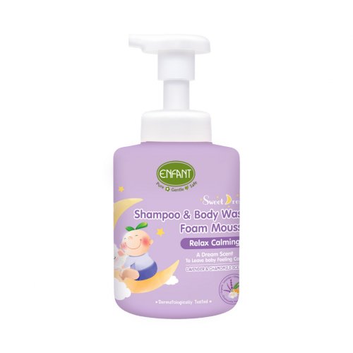 Enfant Enfant (อองฟองต์) Sweet Dream Shampoo & Body wash Foam Mousse อาบสระปั๊มโฟมเนื้อมูส ขนาด 400มล.